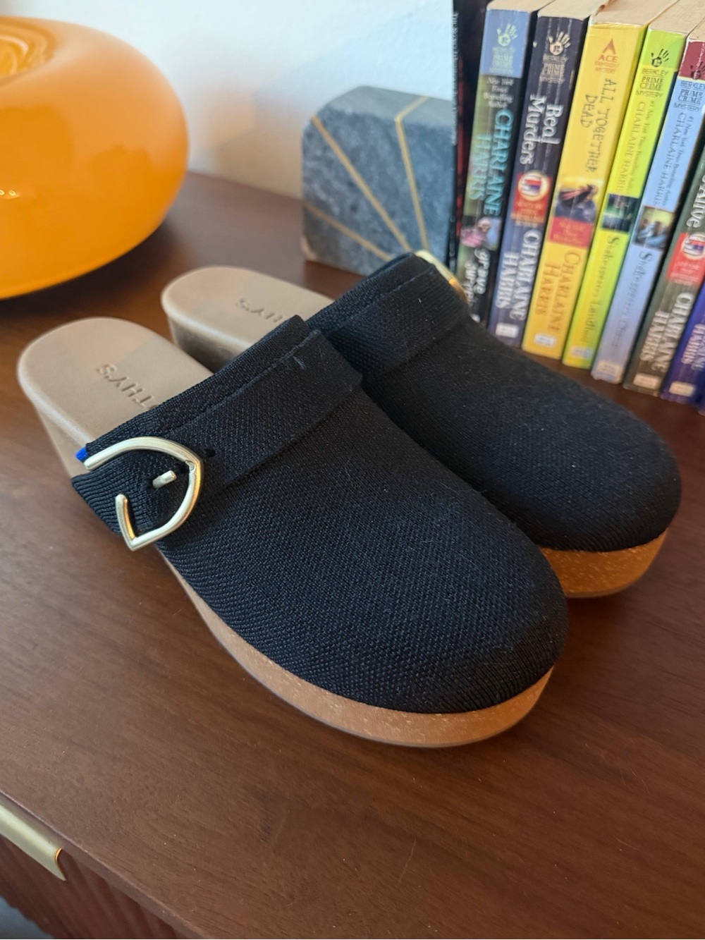 Rothy’s Black Platform Clogs